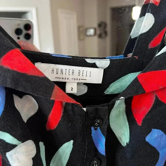 434 Hunter Bell Midi Tank Dress Size 2 Color Black Red - Picture 5 of 7